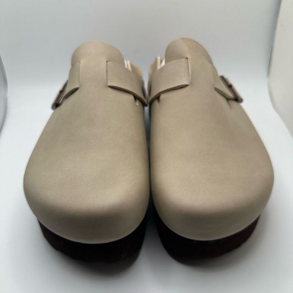 CUSHIONAIRE Women's Cork Footbed Platform Clog 9 SAND - Picture 2 of 7